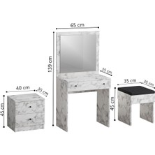DECORMET DECORMET NİCE MAKYAJ MASASI CARRARA MARBLE