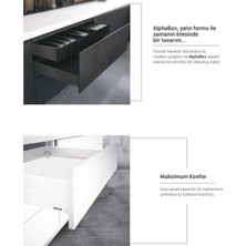 Decormet Samet Alphabox Çekmece Rayı 450 mm  Gri