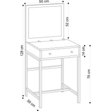 DECORMET DECORMET Mini Makyaj Masası Safir Meşe
