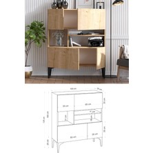 Decormet Krista Konsol Safir Meşe-