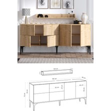 DECORMET DECORMET Stella Konsol Safir Meşe