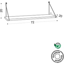 DECORMET DECORMET Armoni Raf Seti 1 Raflı 200X720 Beyaz 015 0010 020 020 50
