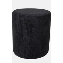 Beylerbeyi Lines Teddy Kumaş Black Puf