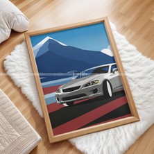 Tontilika Modern Spor Arabalar 3 Parçalı Ahşap Çerçeveli Tablo Seti