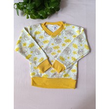 Minilkabebe Ay ve Bulut Desen Çocuk Pijama Takımı Pamuklu