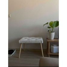 Beylerbeyi Gürgen Retro Ahşap Ayaklı Handmade Pofidik Puf Bench Koltuk