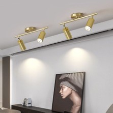Riolight Modern Matt Altın 2xGU10 Duylu gün ışığı Hareketli Başlık Spot Ampül Dahildir 1ADET Fiyatıdır