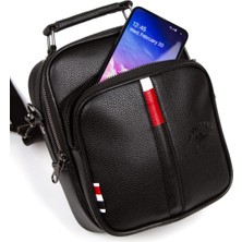 Newish Polo Erkek Deri Ayarlanabilir Çapraz Omuz Askılı Günlük Omuz ve El Çantası (19X22CM) newpolo058