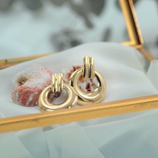 Ens Jewelry Çelik  Gold Küpe