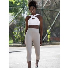 Su Beji Ekstra Yüksek Bel Toparlayıcı Spor Kapri Tayt