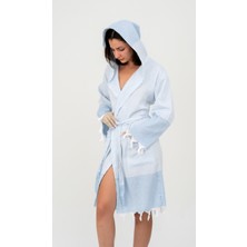 Emillie Hürrem Pamuklu Kadın Orta Boy Peştamal Bornoz – Hızlı Kuruyan, Çizgili Desen, Tek Beden Rahat Kullanım