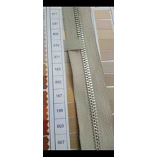 enSarüx 85 cm 1 Adet Parlak Gümüş Diş 5 No Metal Separe Fermuar Bej Rengi