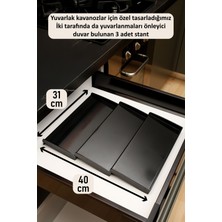 Color House 15 Adet 300ML Çelik Kapaklı Baharatlık Borosilikat (Cam) Kavanoz 3 Adet Çift Stoplu Stant (Siyah)