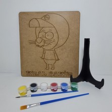 Destina Ahşap Mandala Boyama Seti- Ahşap Boyama - Model Kral Şakir - 23cm*23cm