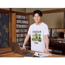 Alpşan Ticaret Isme Özel Minecrat Tişört Özel Kişiye Özel Minecraft T-Shirt  Yetişkin Çocuk Beyaz Tişört