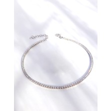 Keskin Gümüş Gümüş Su Yolu Tasarım Zarif Kadın Bileklik Doğum Günü Hediye