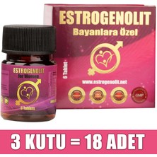 Estrogenolit Bayanlar Için Gıda Takviyesi (3 Kutu - 18 Adet)
