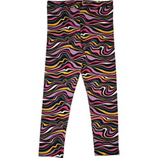 Lovetti Kız Çocuk Colorful Waves Desen Tayt
