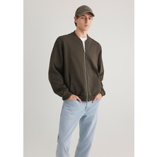 Mavi Fermuarlı Haki Sweatshirt 0S10316-71587