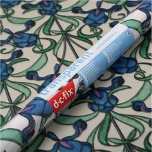 D-C-Fix 176-0616 Mavi Yeşil Motif Yapışkanlı Cam Vitray Folyo (45 cm x 1 Mt)