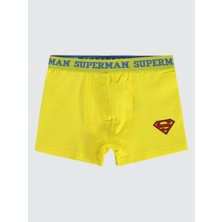 Süperman Erkek Çocuk 3'lü Boxer Set 2-10 Yaş Sarı