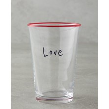 English Home Heart Cam 3'lü Bardak 290 ml Kırmızı