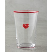 English Home Heart Cam 3'lü Bardak 290 ml Kırmızı