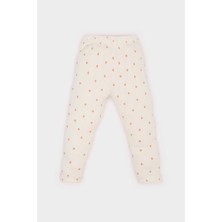 DeFacto Kız Bebek Kalp Desenli Beli Lastikli Fitilli Kaşkorse Tayt E8207A525SP