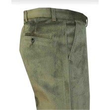 Rewoly Klasik Kesim Yeşil Kadife Pantolon