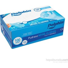 Dolphin Mavi Nitril Eldiven Pudrasız (S) 100 lü Paket
