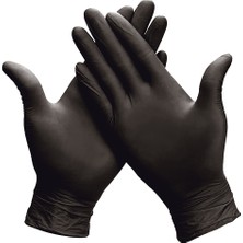 Dolphin Çok Amaçlı Siyah Nitril Eldiven (XL) 100lü Paket 5 Adet (Gıdaya Uygun)