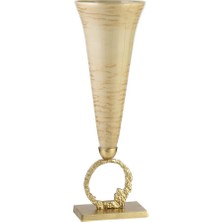 Vitale Taupe Çiçeklik Vazo Gold 18*18*55 cm AK.IX0170
