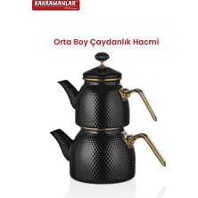 Prime Black Emaye Çaydanlık