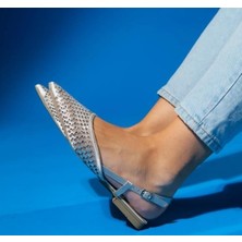 Bags Shoes Kuum K76002 Kadın Taşlı Abiye Babet