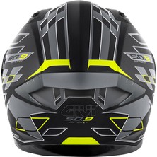 Gıvı 50.9 Assault Mat Siyah-Gri-Neon Sarı Kask