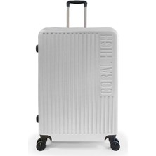 Coral High Abs Gümüş Büyük Boy Valiz 16433