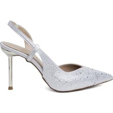 Bags Shoes Kuum K2529 Kadın Ince Topuklu Taşlı Abiye Stiletto Ayakkabı