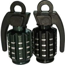 El Bombası Sibop Kapağı Siyah 2'li Set-Otomobil-Motosiklet-Bisiklet Uyumlu