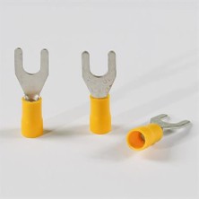 EUROWEST 4,00-6,00MM M6 Çatal Tip İzoleli Kablo Ucu - 200 Adet