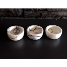 Leylak Mermer 3'lü Çerezlik/sosluk Seti