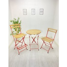 Katlanabilir 65 cm Yükseklik Bistro Sandalye Dolu Demirden