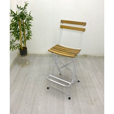 Katlanabilir 65 cm Yükseklik Bistro Sandalye Dolu Demirden