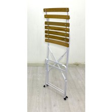 Katlanabilir 65 cm Yükseklik Bistro Sandalye Dolu Demirden