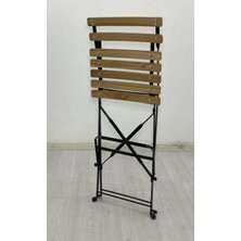 Katlanabilir 65 cm Yükseklik Bistro Sandalye Dolu Demirden