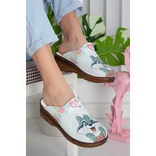 Ahşap Görünümlü Kadın Sabo Terlik 535