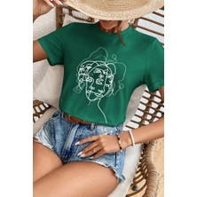 Only Trendwear Unisex Woman One Line Baskılı T-Shirt