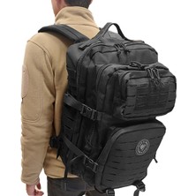 Siyah 45 Litre Kamp ve Outdoor Sırt Çantası, Siyah Taktik Çanta