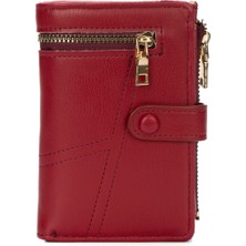 Newish Polo Kadın Kırmızı Suni Deri Kartlık ve Cüzdan NEWPOLO307