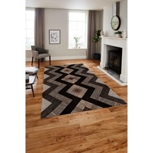 Napoli Home Dijital Baskılı Modern Sade Desen Yıkanabilir Kaymaz Yolluk Mutfak Salon Halısı, Modern-137-Kahve,