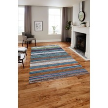 Napoli Home Baskılı Modern Kilim Görünümlü Yıkanabilir Kaymaz Yolluk Mutfak Salon Halısı, MODERN-185-RENKLİ,